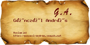 Gönczöl András névjegykártya