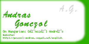 andras gonczol business card